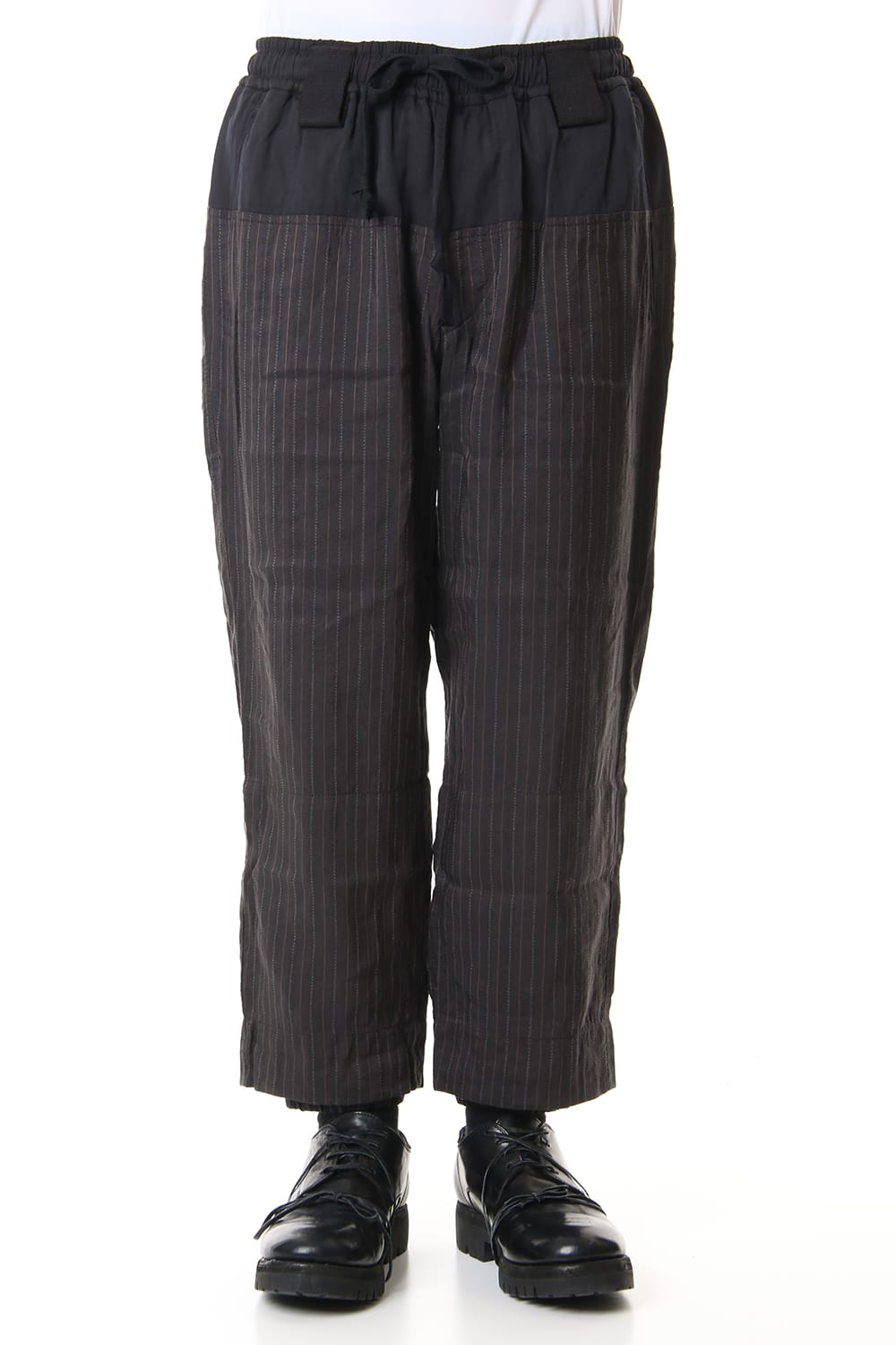 Hem layered Striped cropped pants 0M191 0517