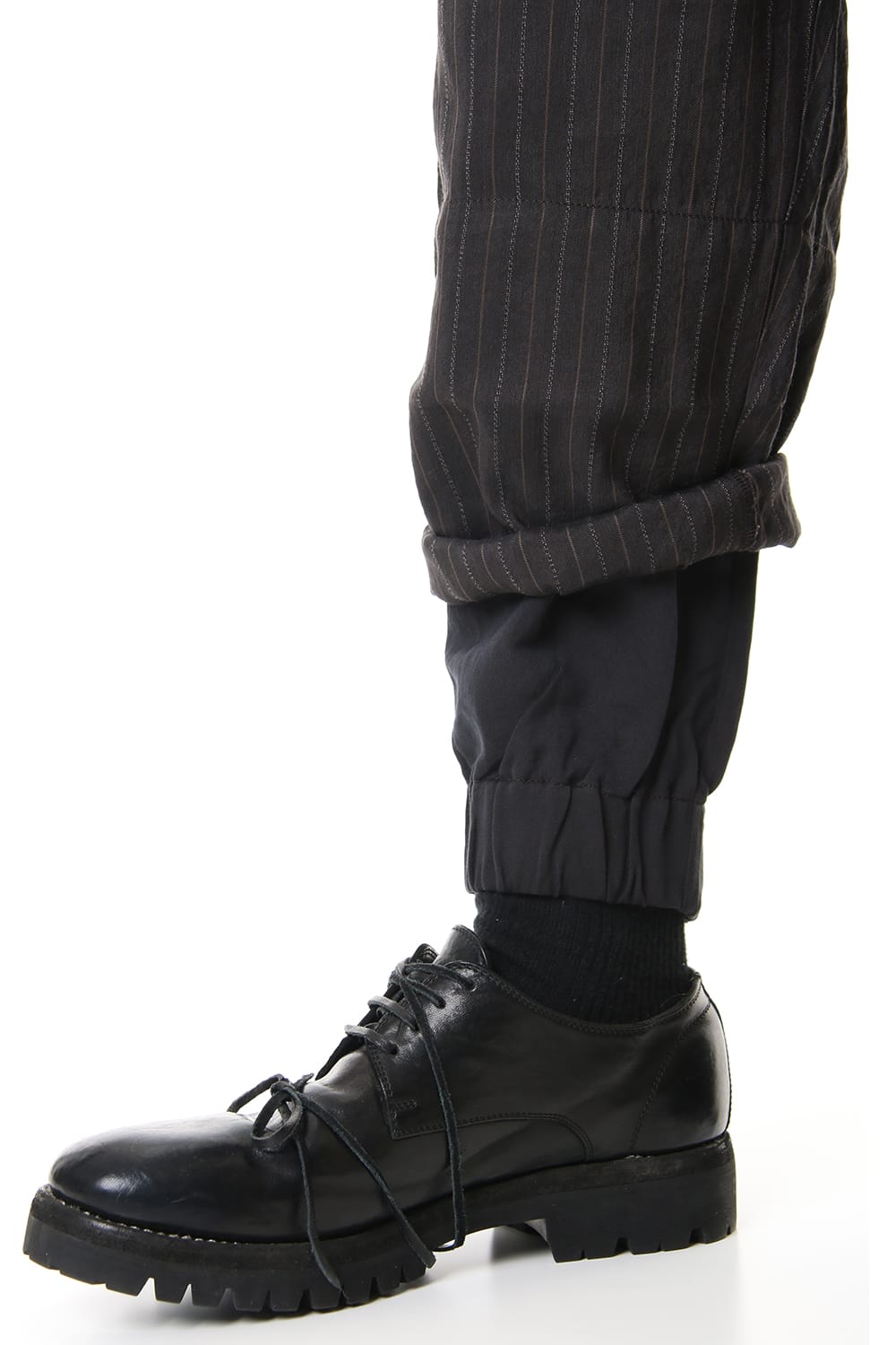 Hem layered Striped cropped pants 0M191 0517