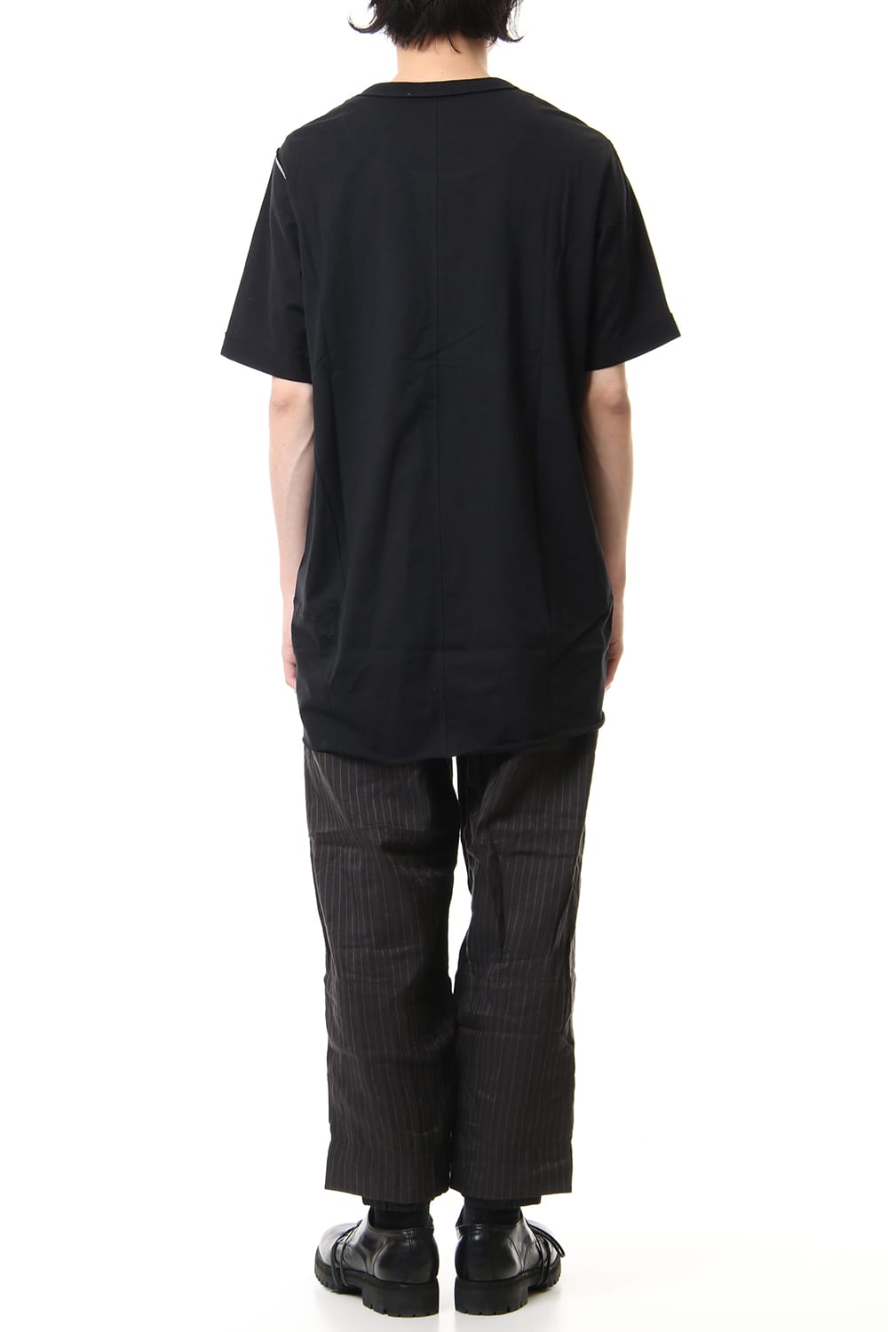 Hem layered Striped cropped pants 0M191 0517