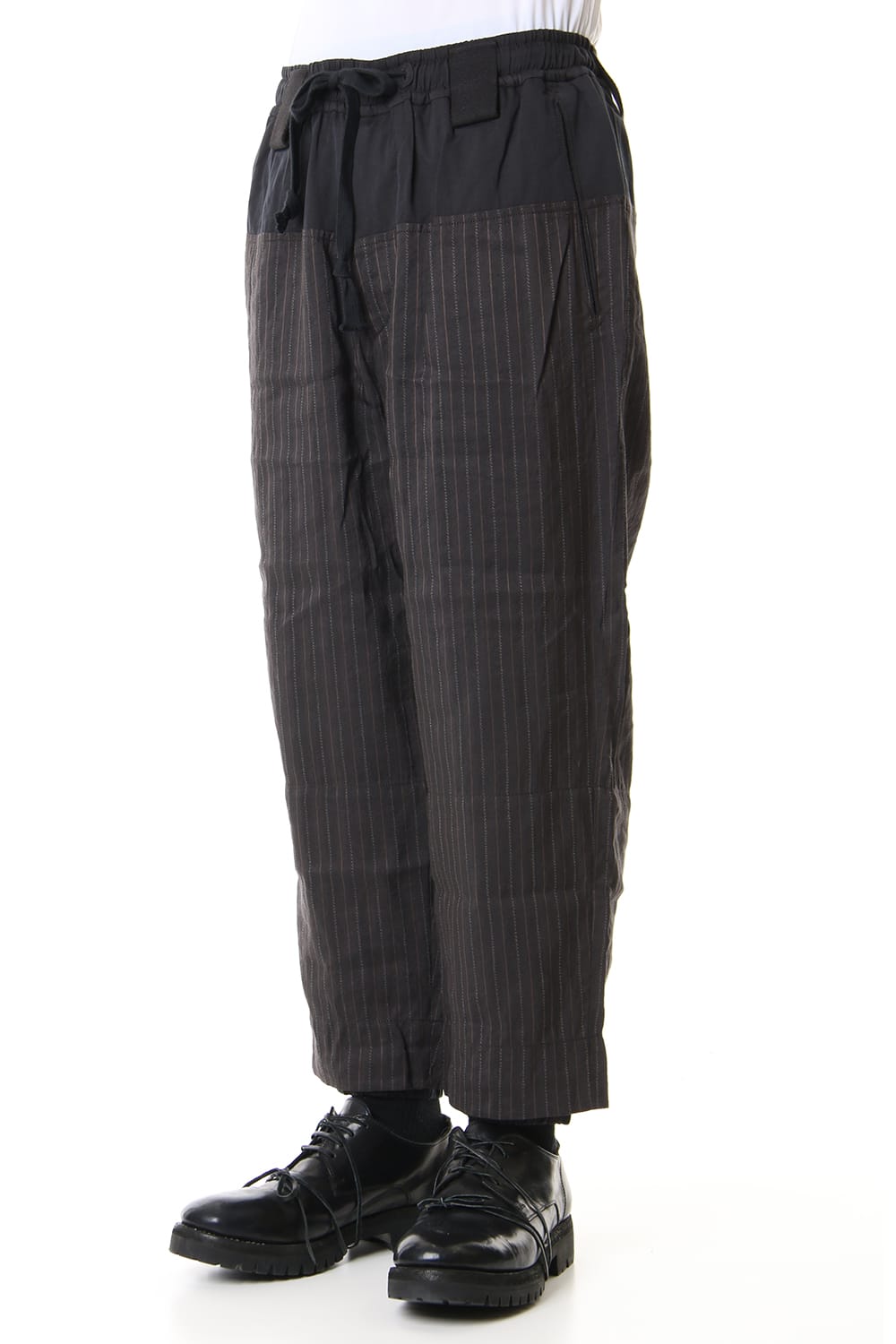 Hem layered Striped cropped pants 0M191 0517