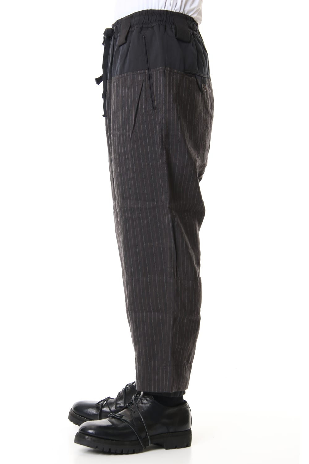 Hem layered Striped cropped pants 0M191 0517