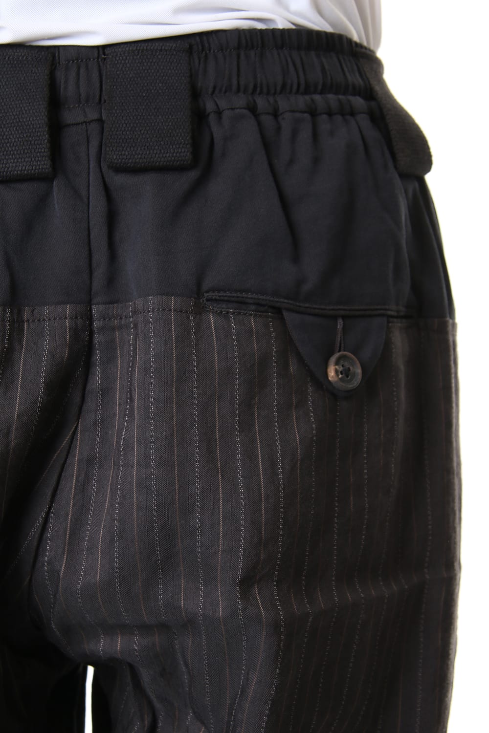 Hem layered Striped cropped pants 0M191 0517