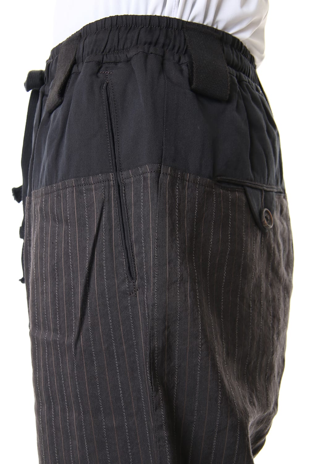 Hem layered Striped cropped pants 0M191 0517