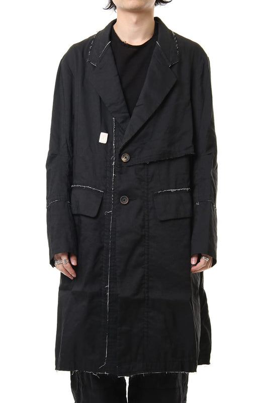 Fray processing Notched collar Coat 0M191 1103
