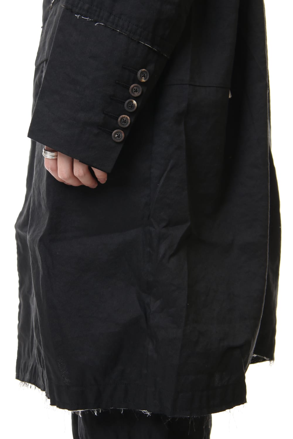 Fray processing Notched collar Coat 0M191 1103