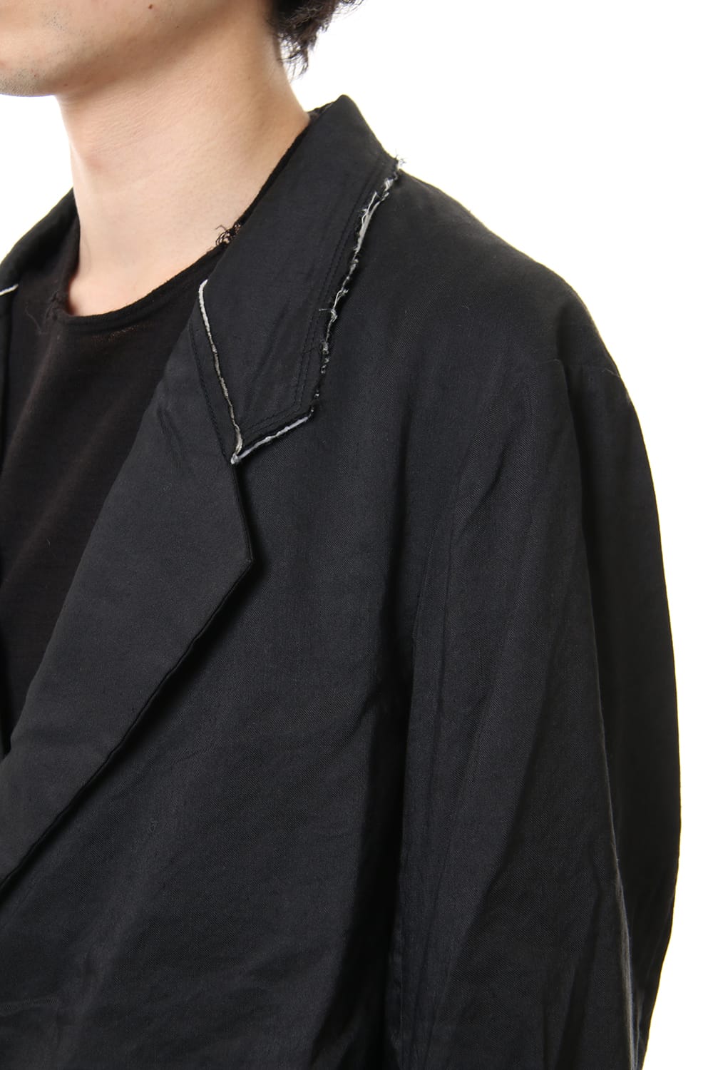 Fray processing Notched collar Coat 0M191 1103