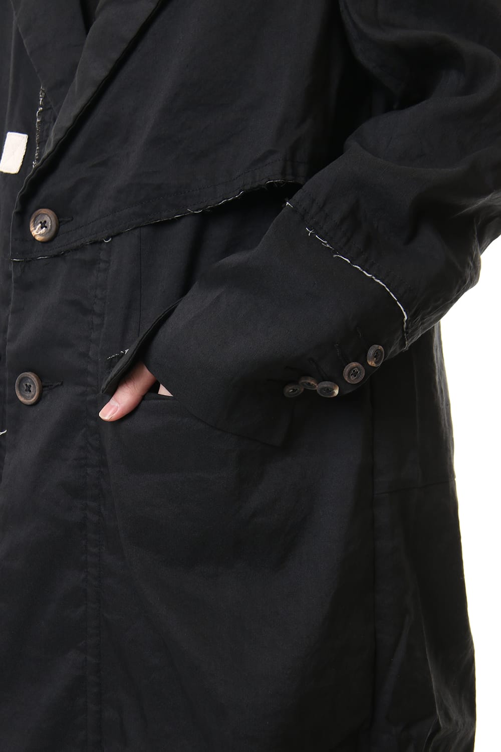 Fray processing Notched collar Coat 0M191 1103