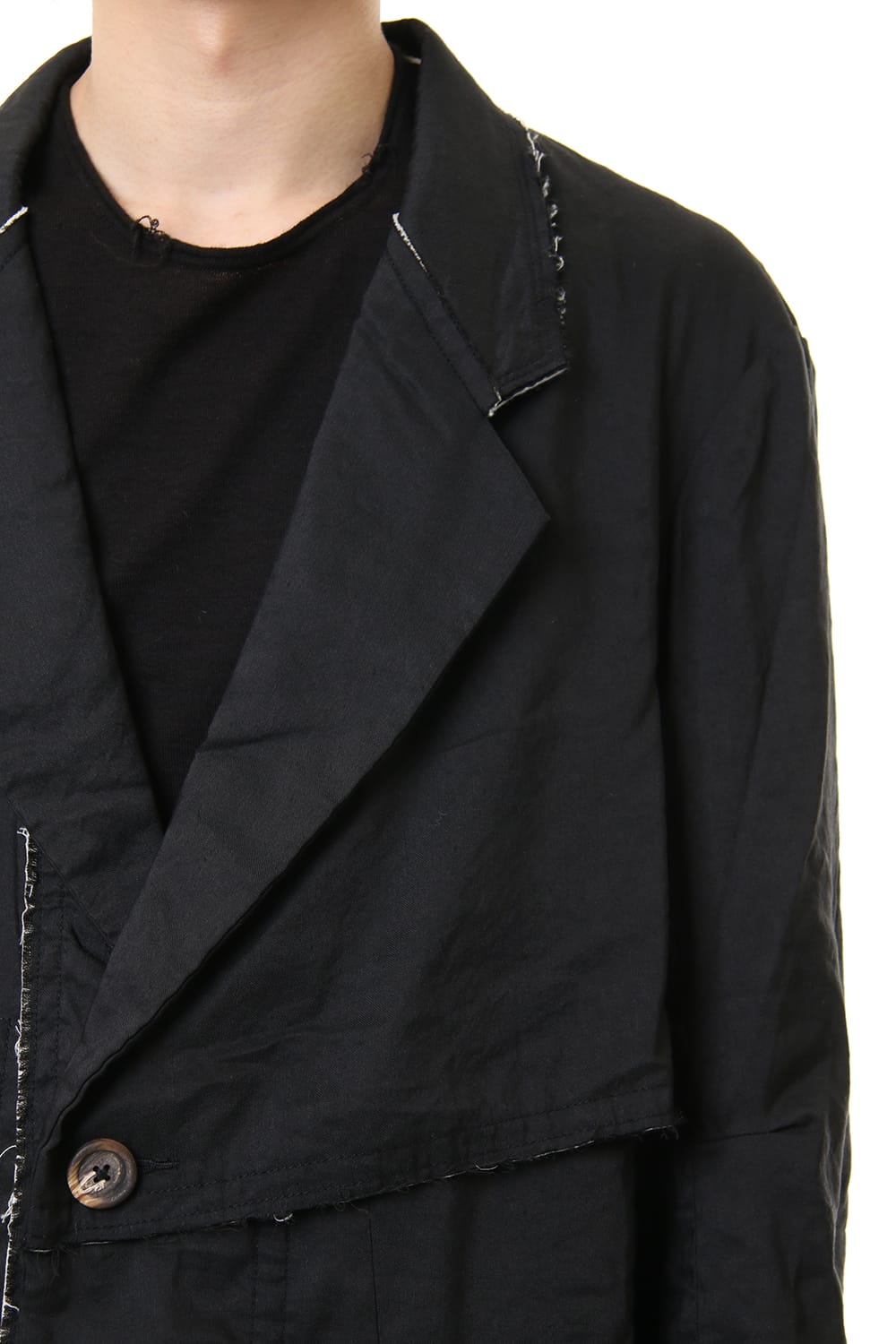 Fray processing Notched collar Coat 0M191 1103