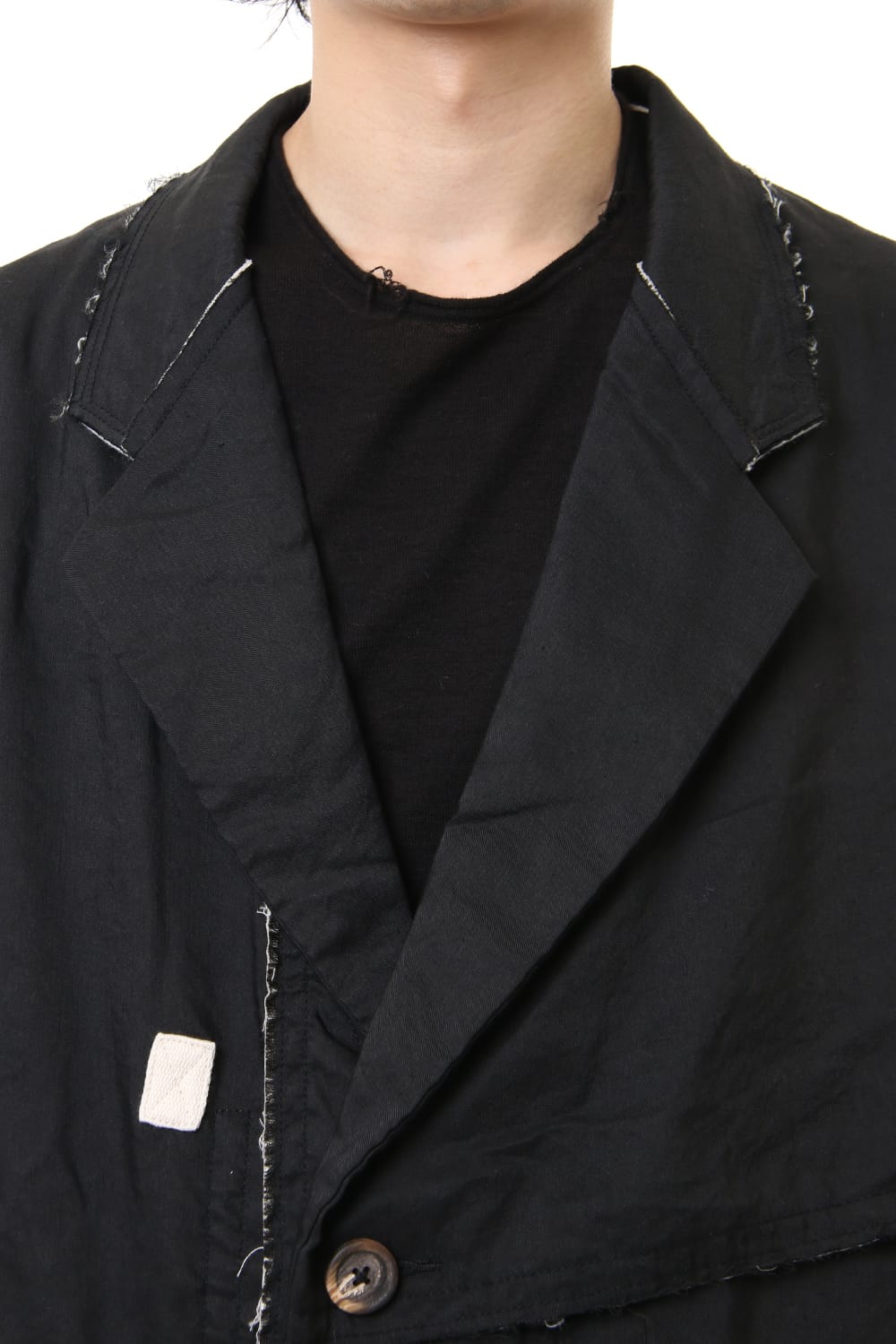 Fray processing Notched collar Coat 0M191 1103