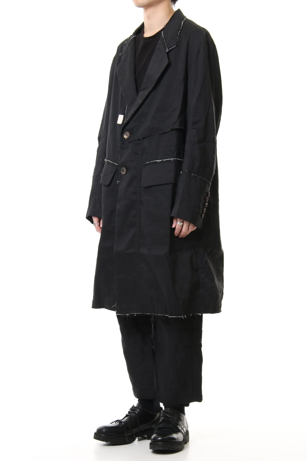 Fray processing Notched collar Coat 0M191 1103