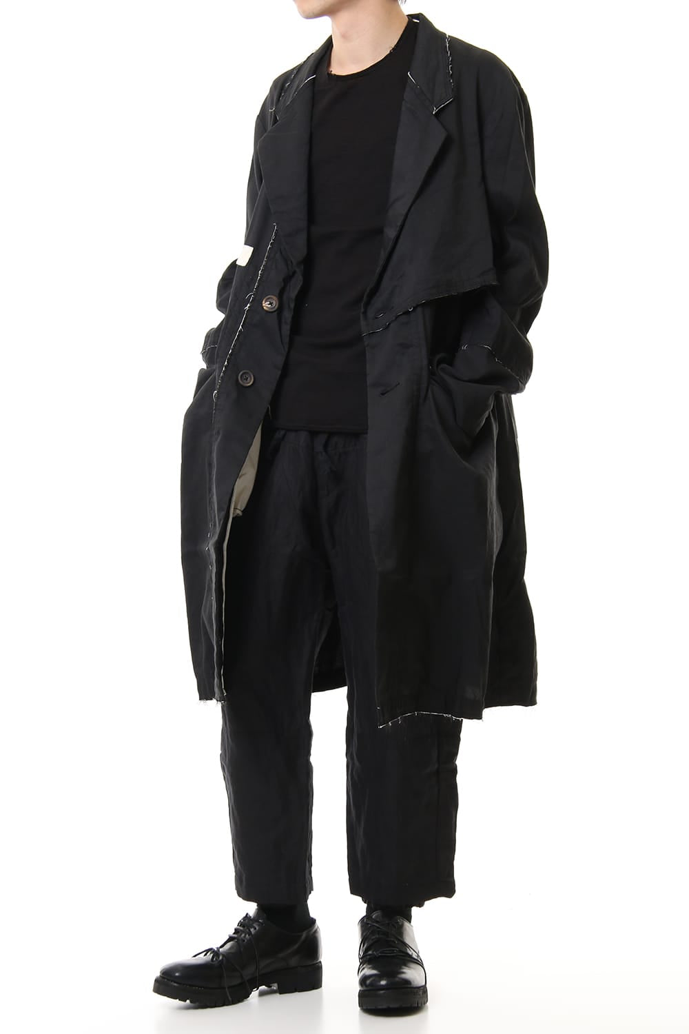 Fray processing Notched collar Coat 0M191 1103