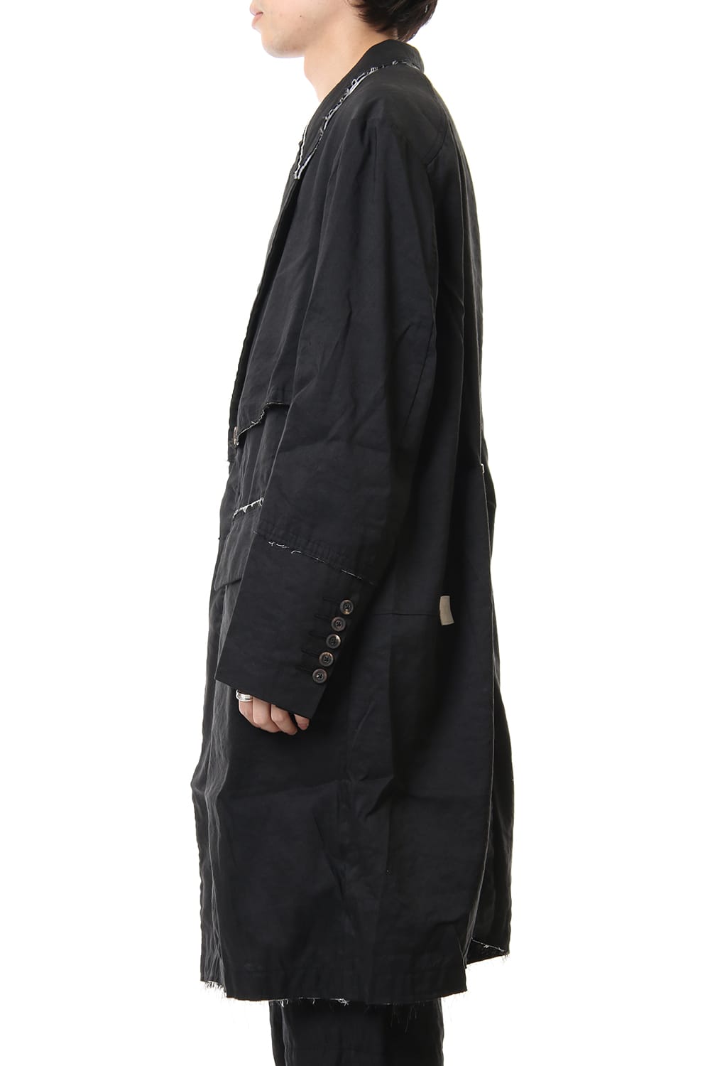 Fray processing Notched collar Coat 0M191 1103