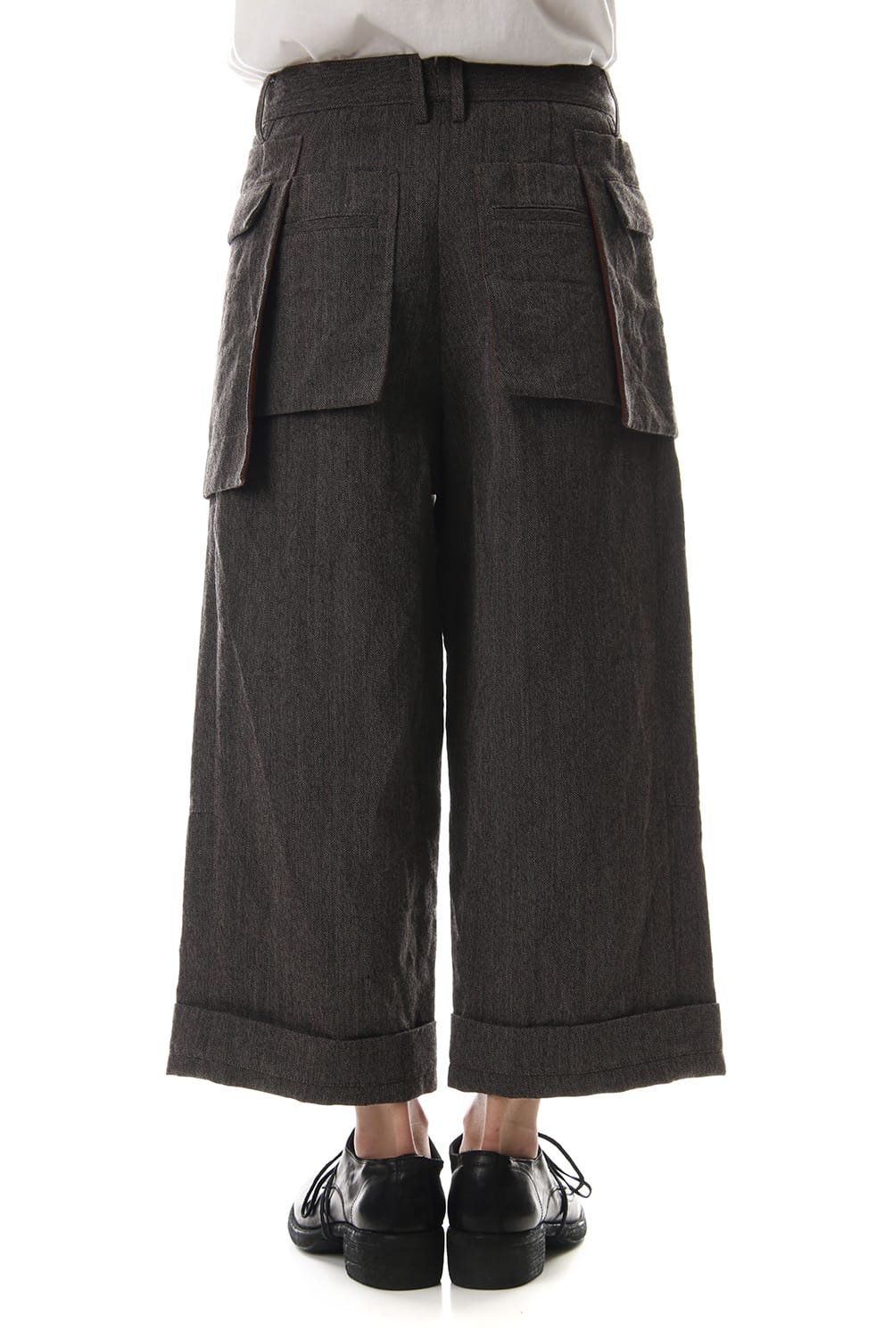 Big Pocket Cropped Pants Gray