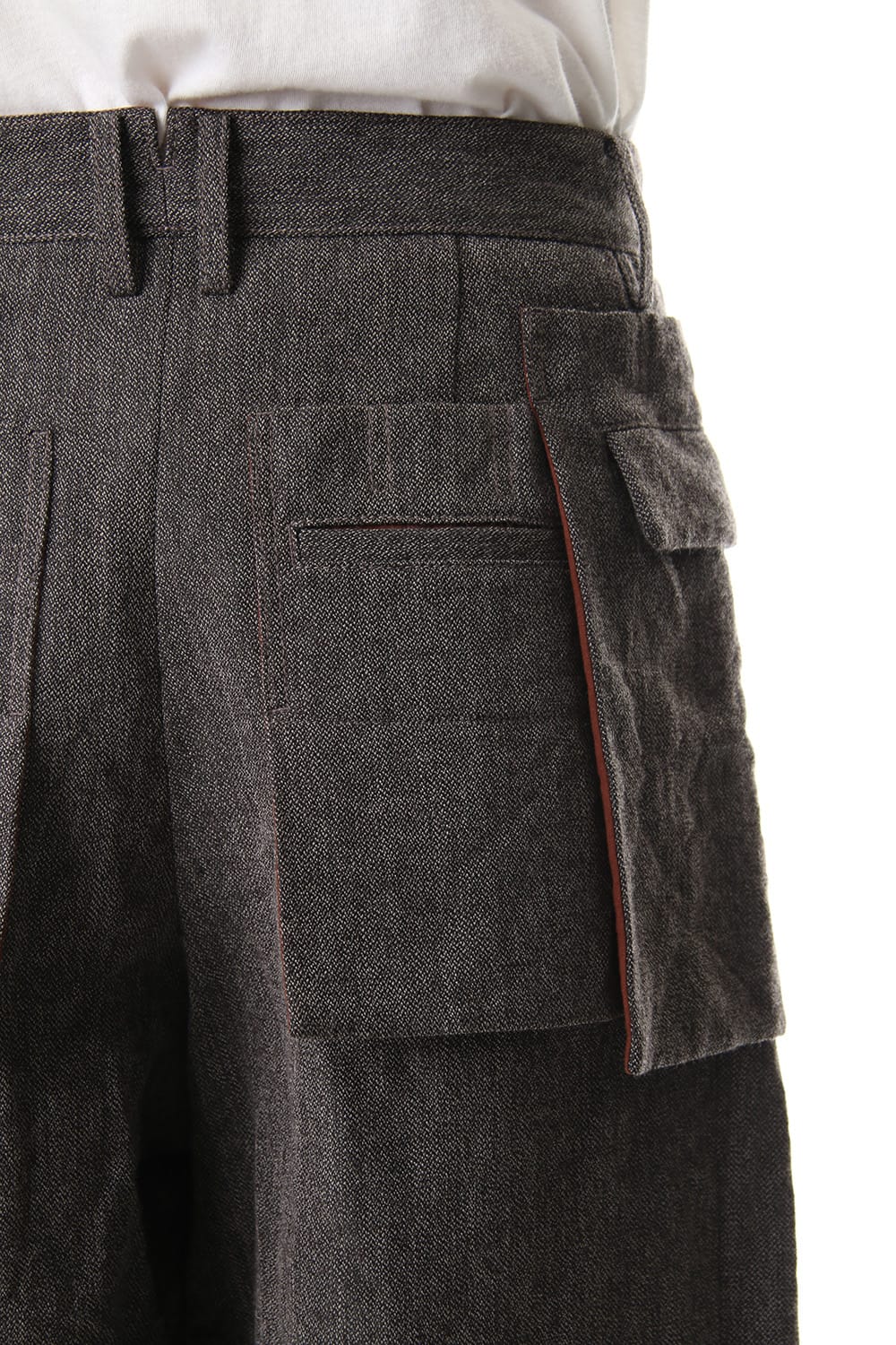 Big Pocket Cropped Pants Gray