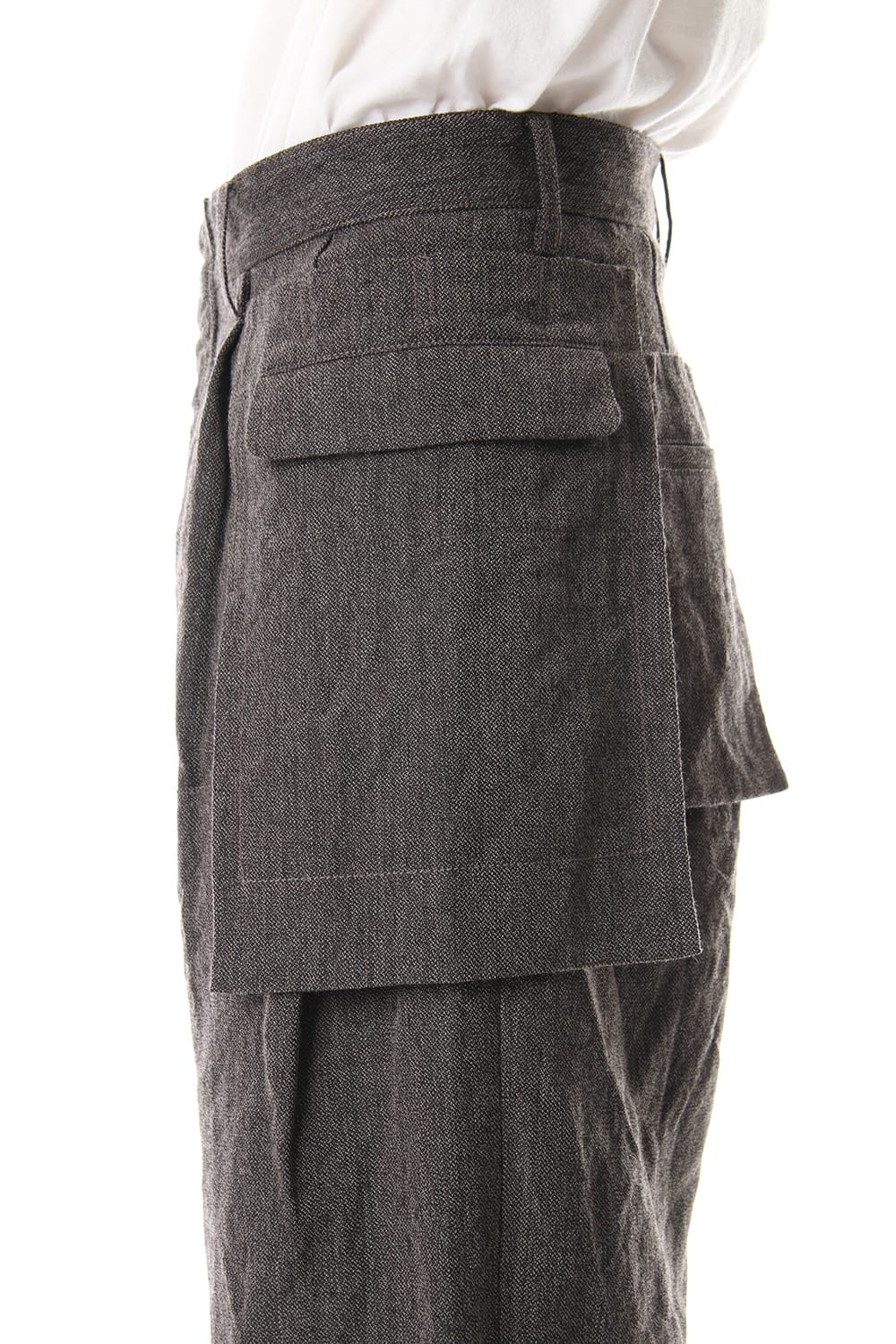 Big Pocket Cropped Pants Gray