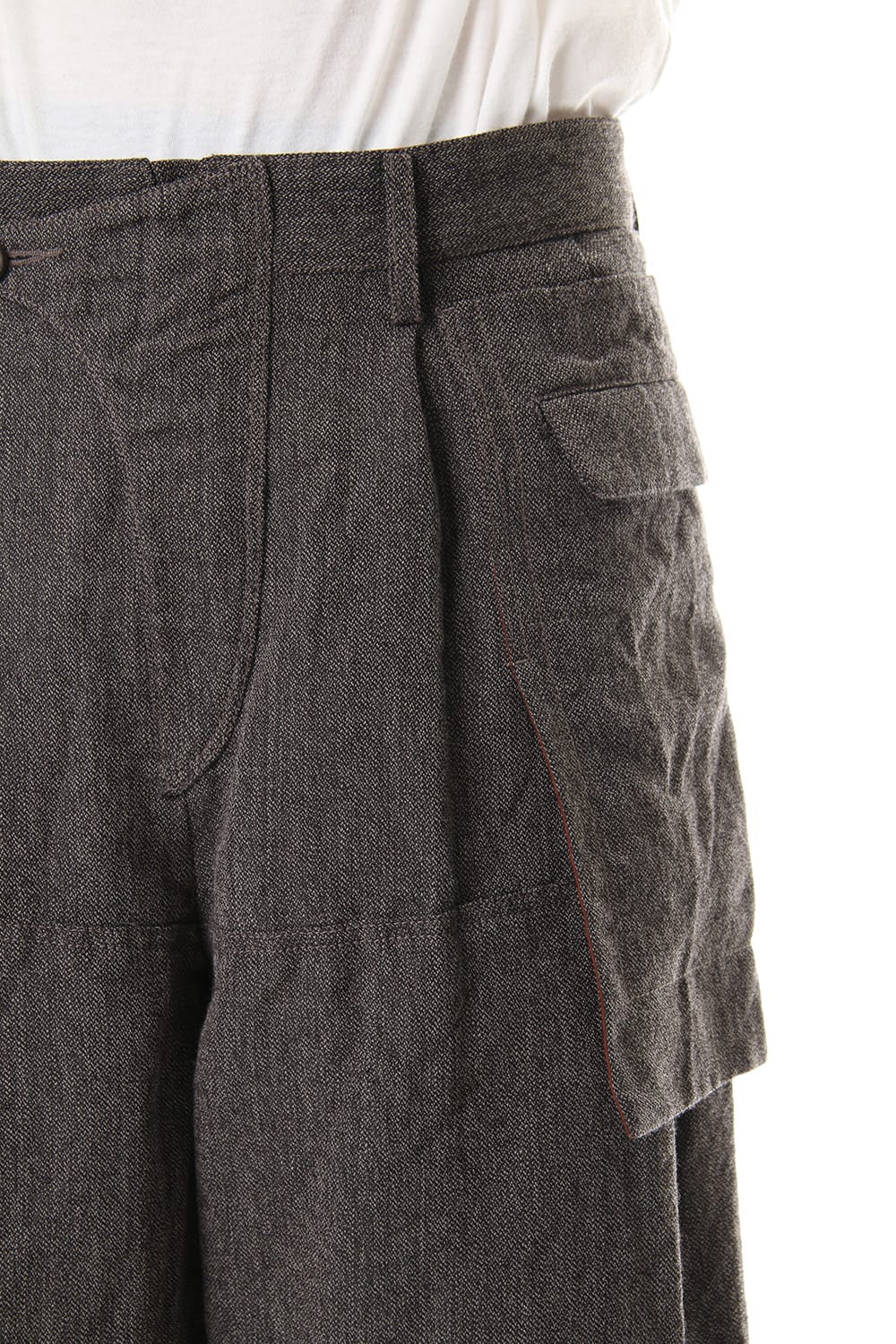 Big Pocket Cropped Pants Gray