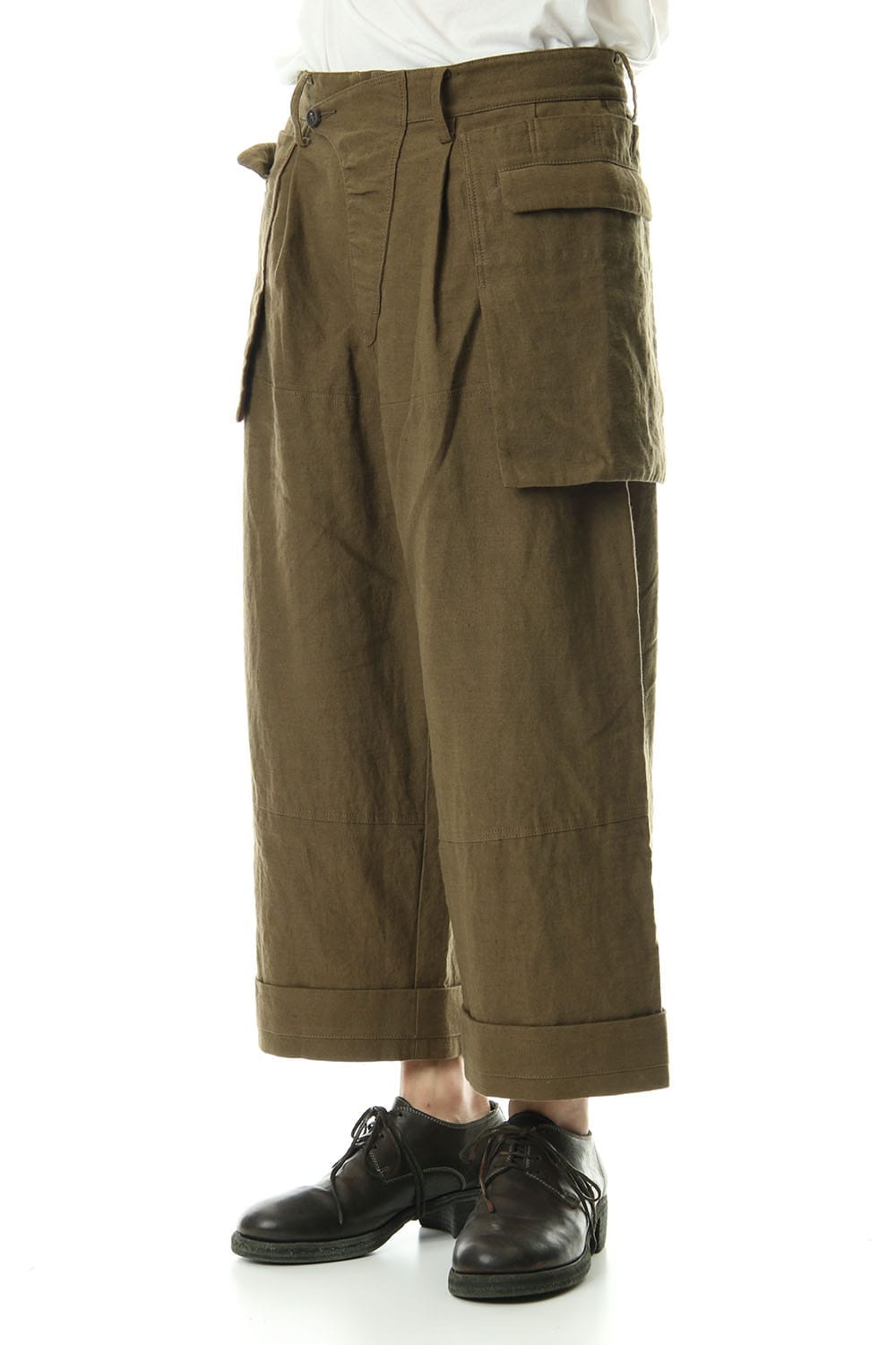 Big Pocket Cropped Pants Khaki