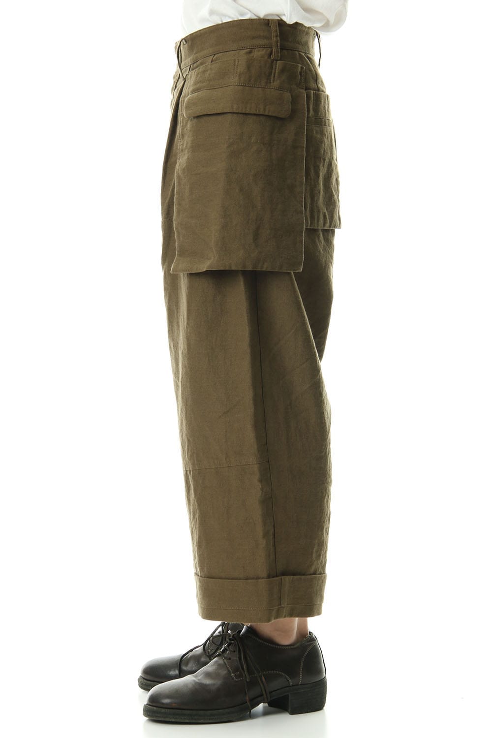 Big Pocket Cropped Pants Khaki