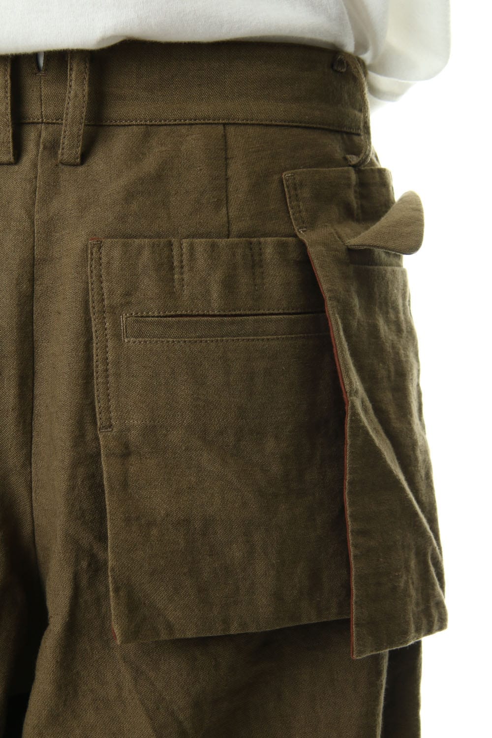 Big Pocket Cropped Pants Khaki