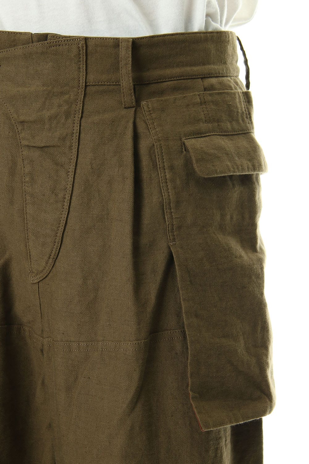 Big Pocket Cropped Pants Khaki