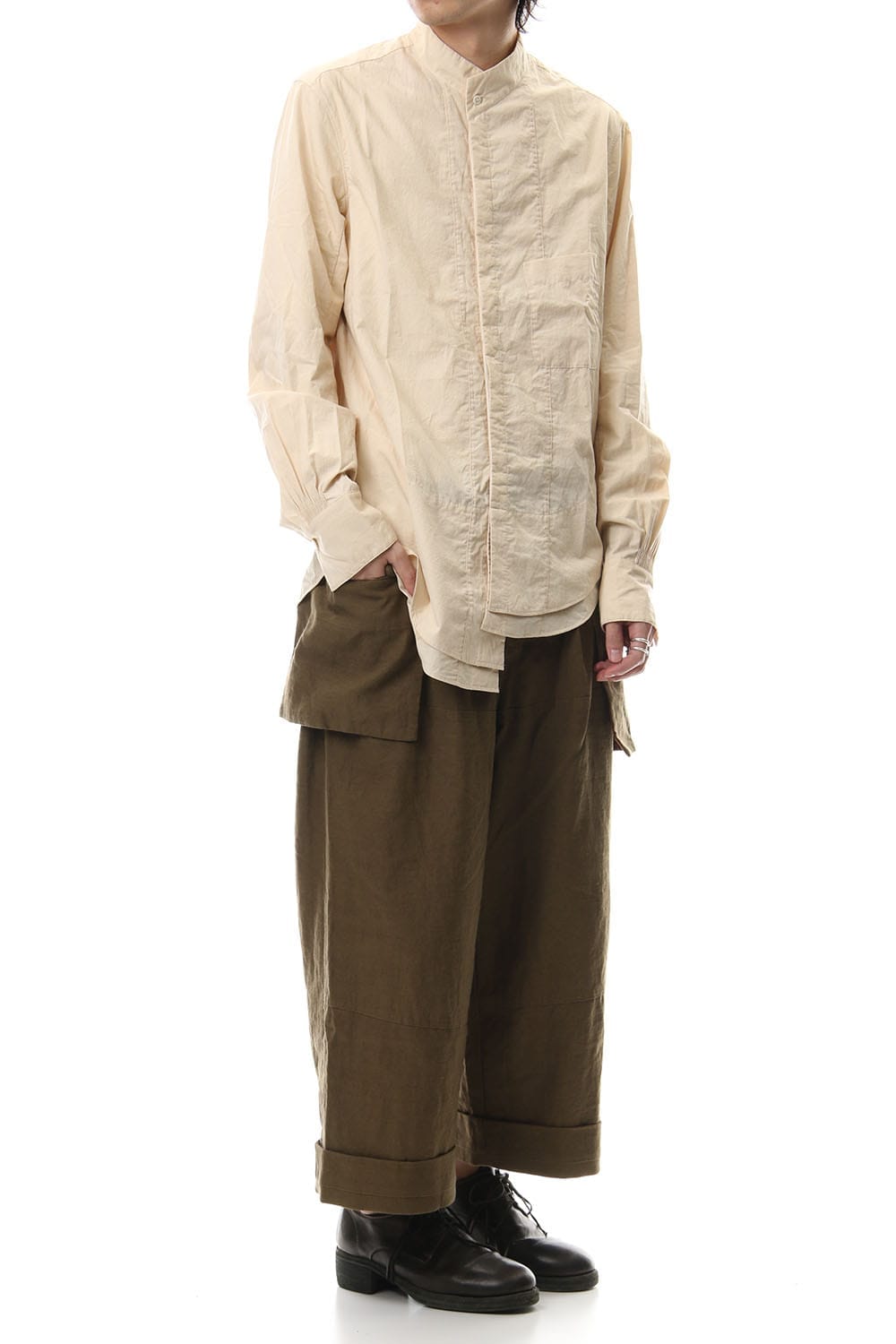 Big Pocket Cropped Pants Khaki