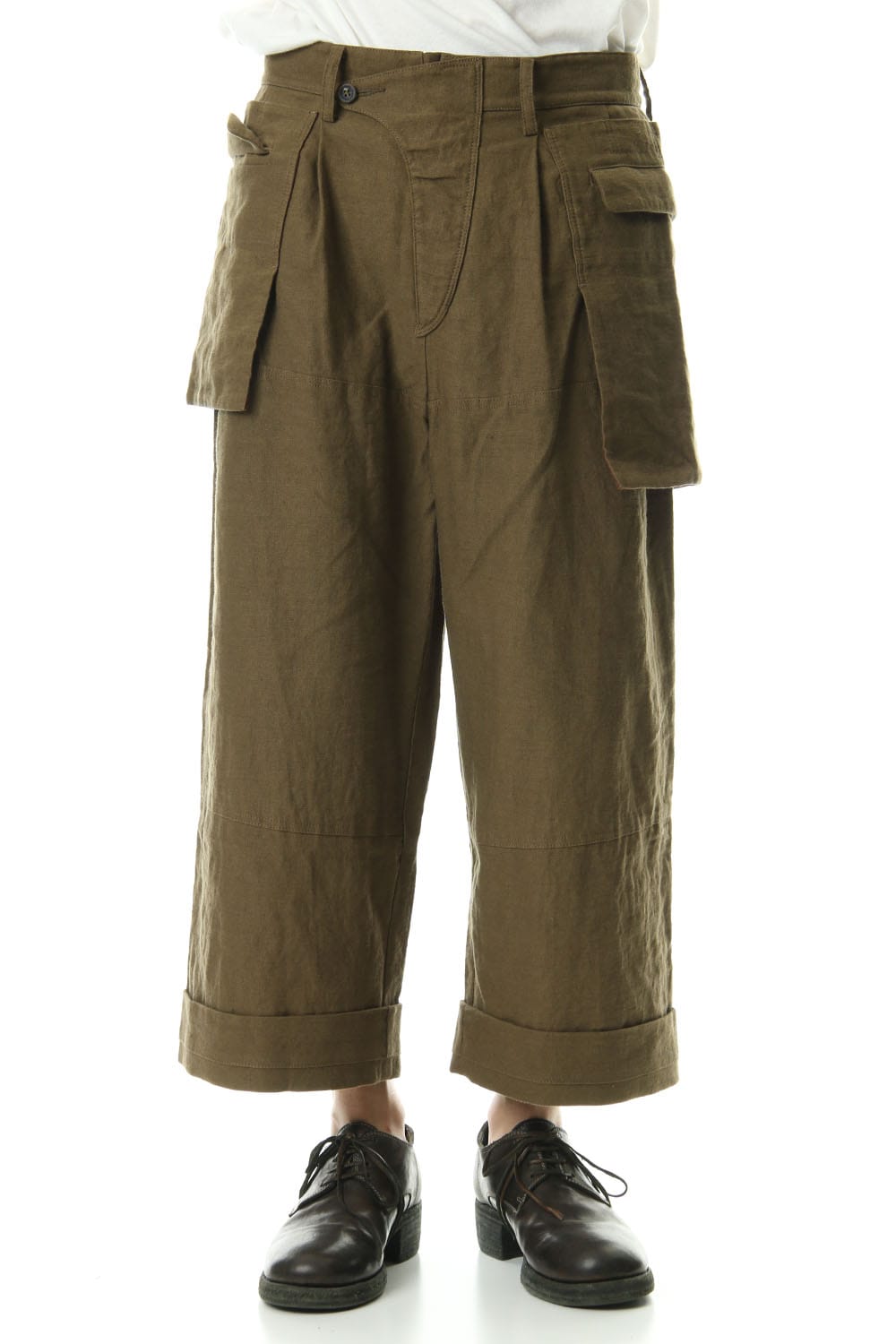 Big Pocket Cropped Pants Khaki