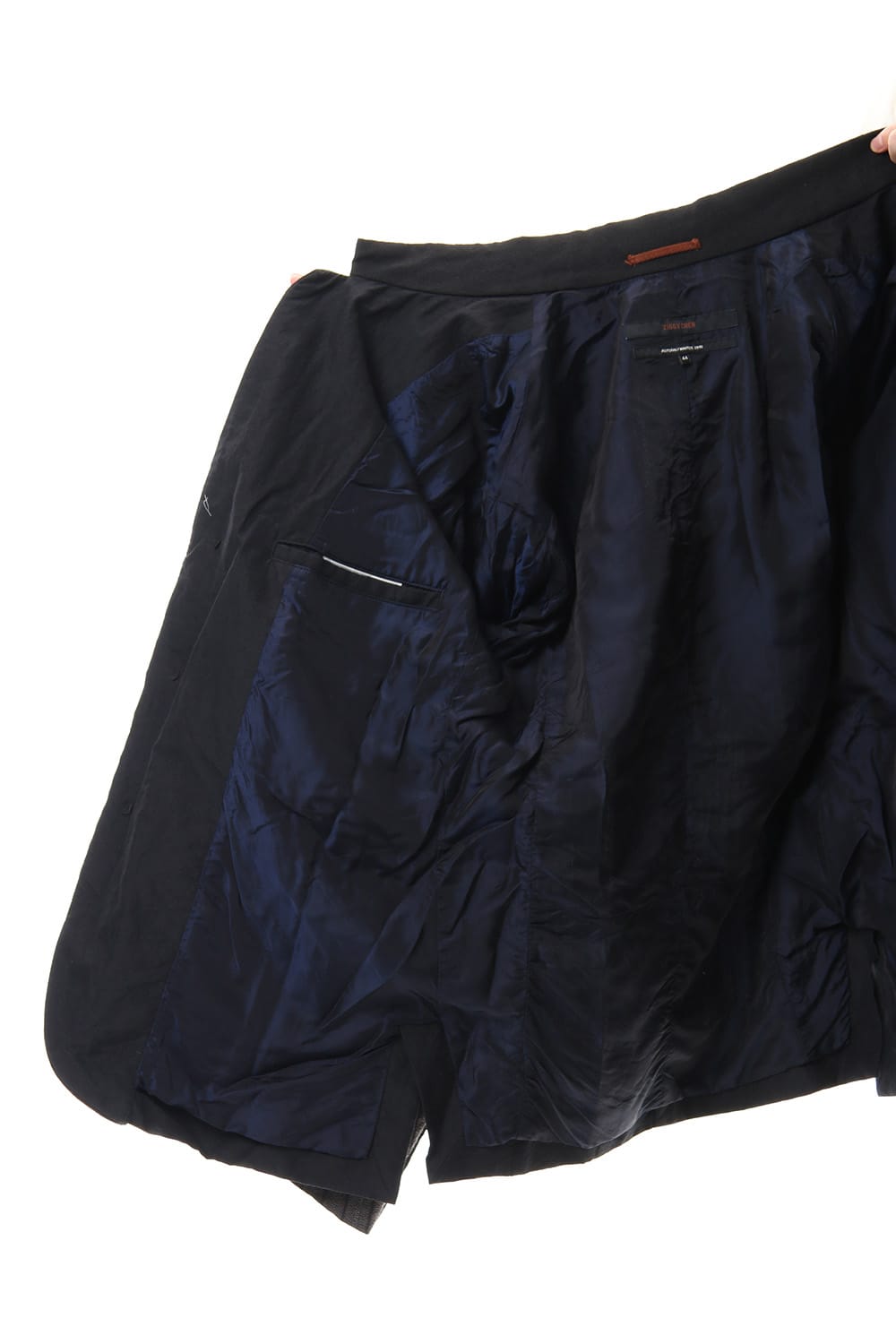 No Collar Stripe Sleeve Jacket