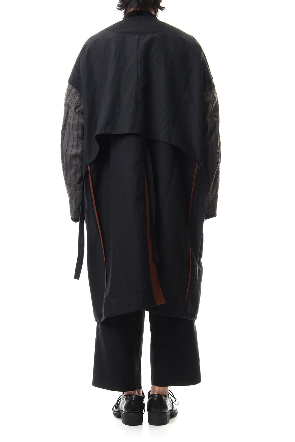 No Collar Double Dreast Coat