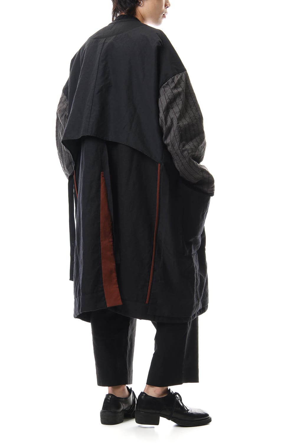 No Collar Double Dreast Coat