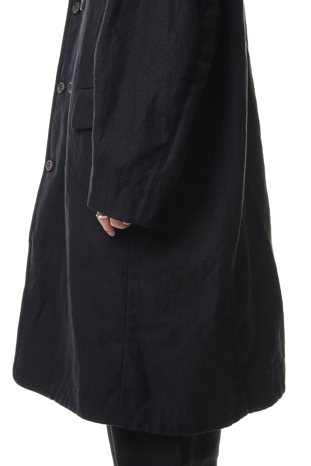 No Collar Double Dreast Coat