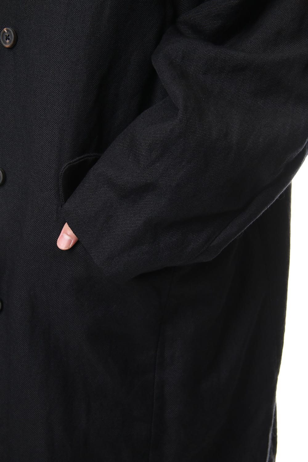 No Collar Double Dreast Coat