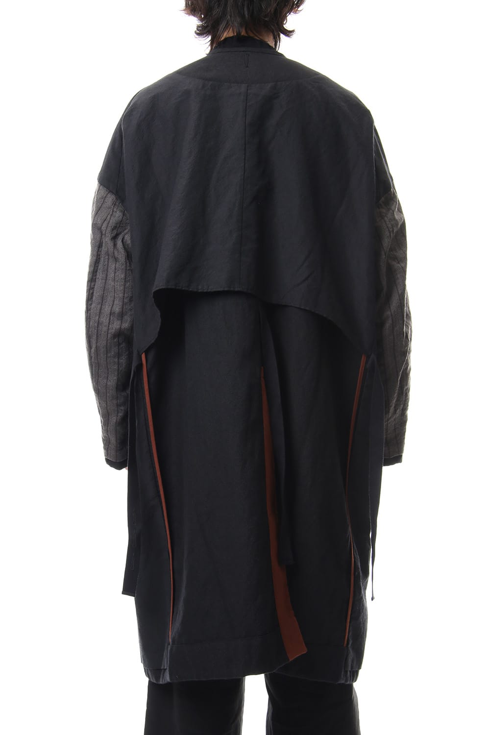 No Collar Double Dreast Coat