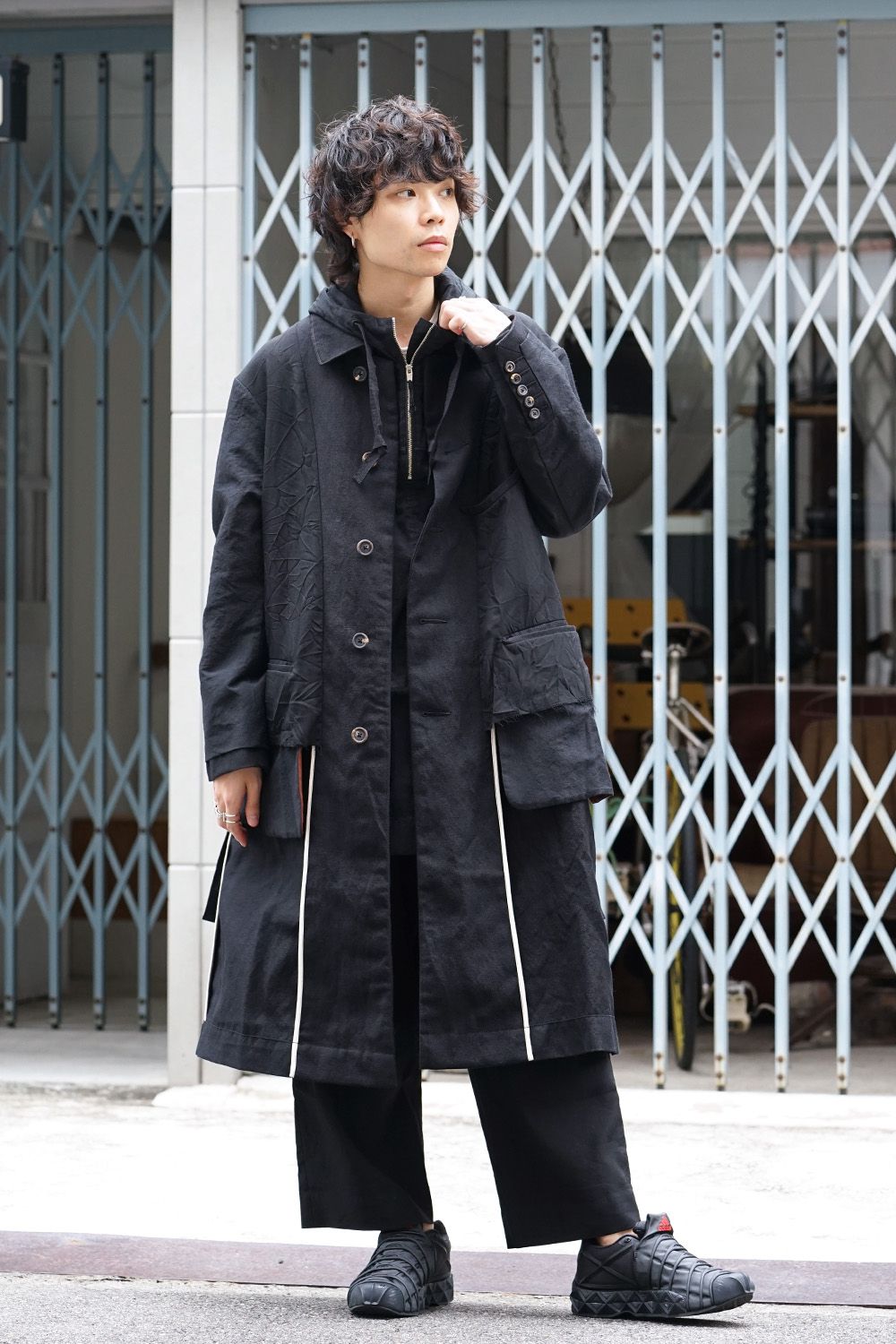 Wool Linen Soutien Collar Coat