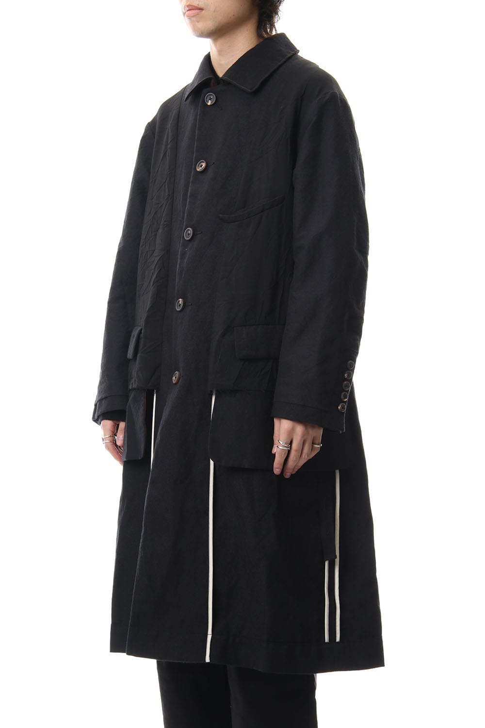 Wool Linen Soutien Collar Coat