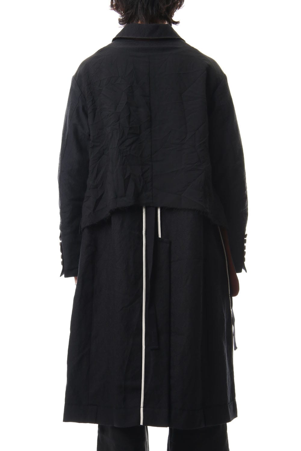 Wool Linen Soutien Collar Coat