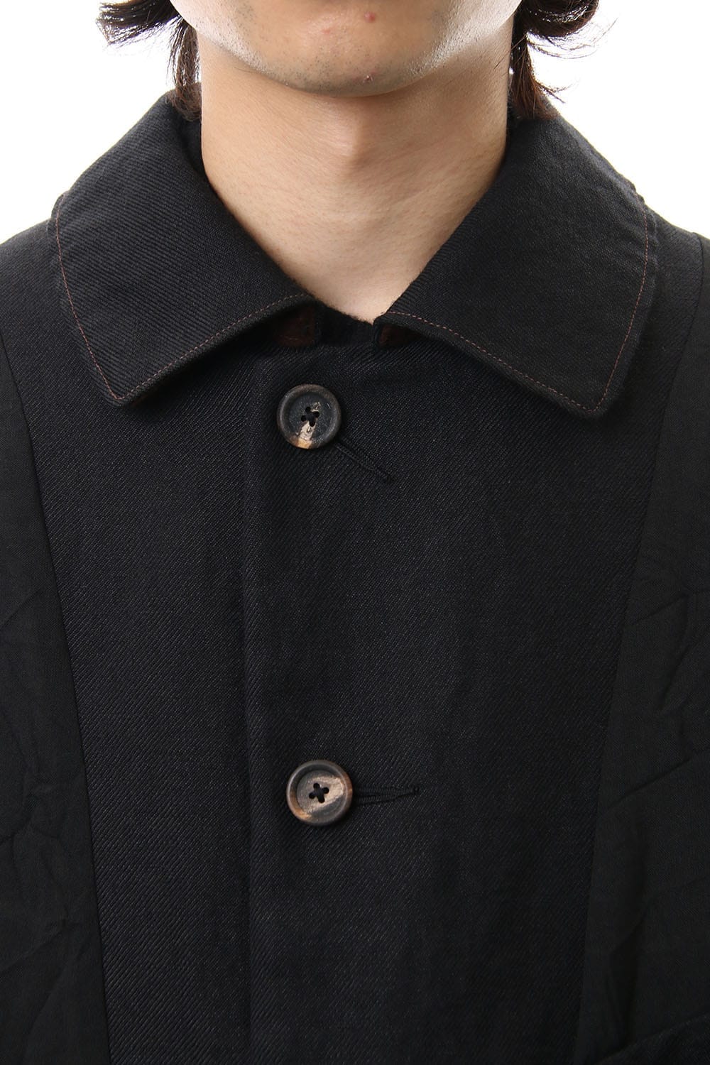 Wool Linen Soutien Collar Coat