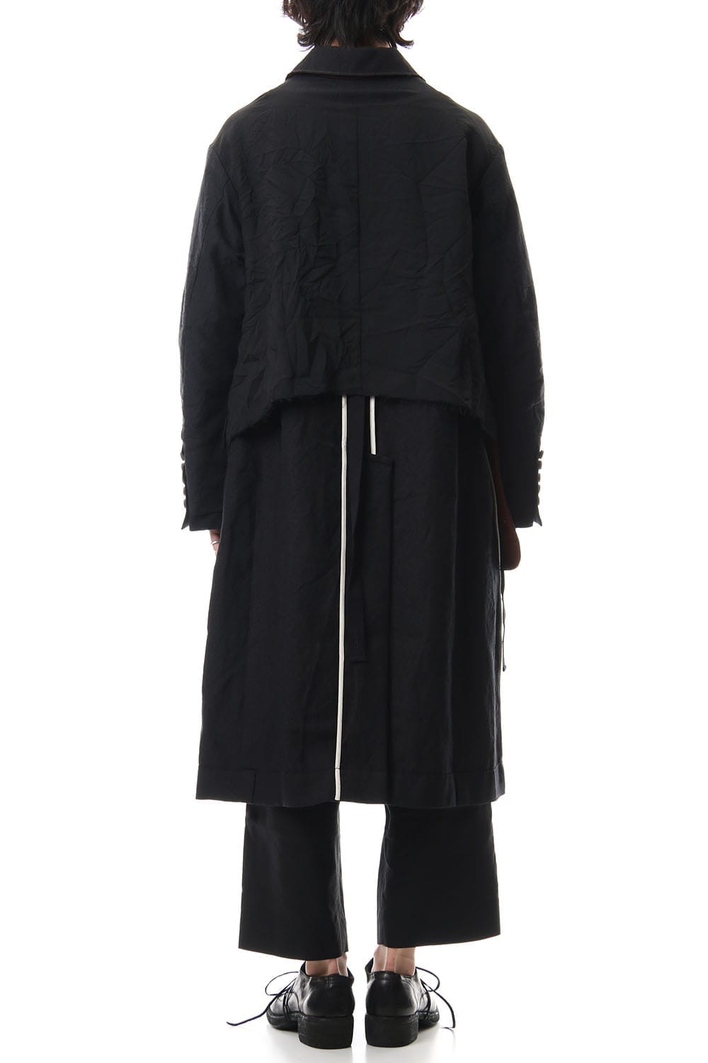 Wool Linen Soutien Collar Coat