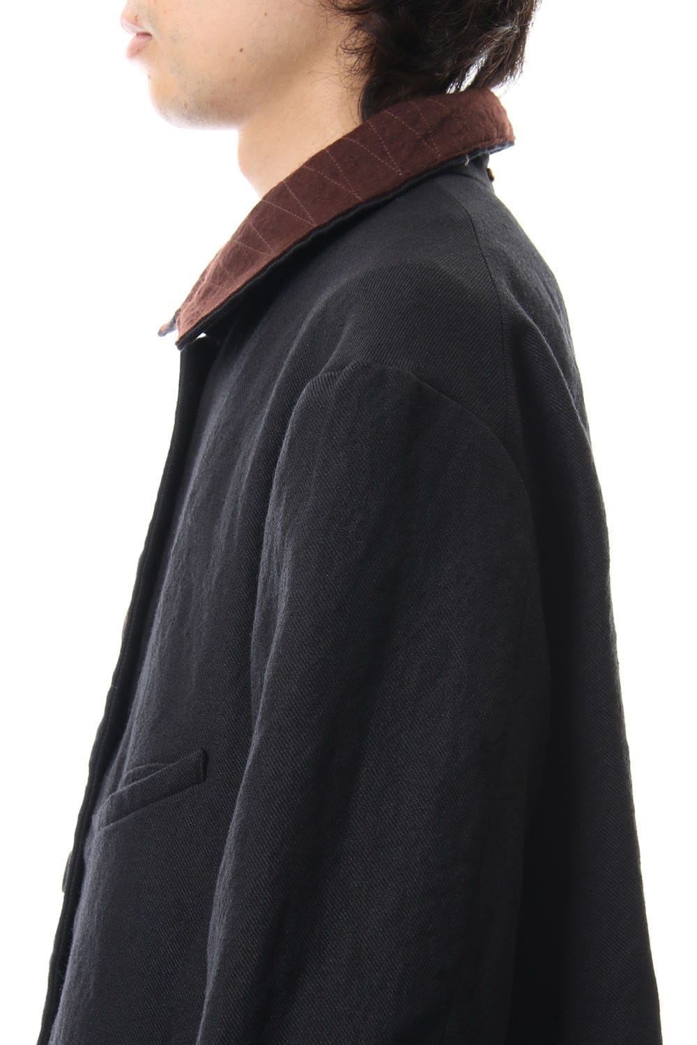 Wool Linen Soutien Collar Coat