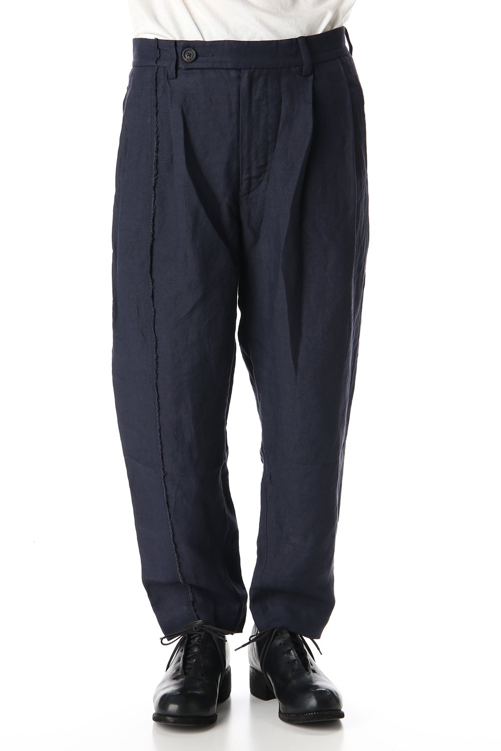 Linen Viscose Cropped Pants