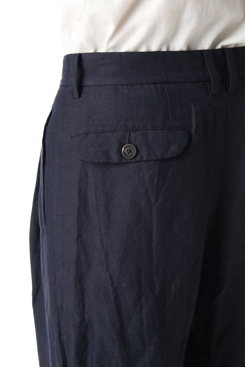 Linen Viscose Cropped Pants