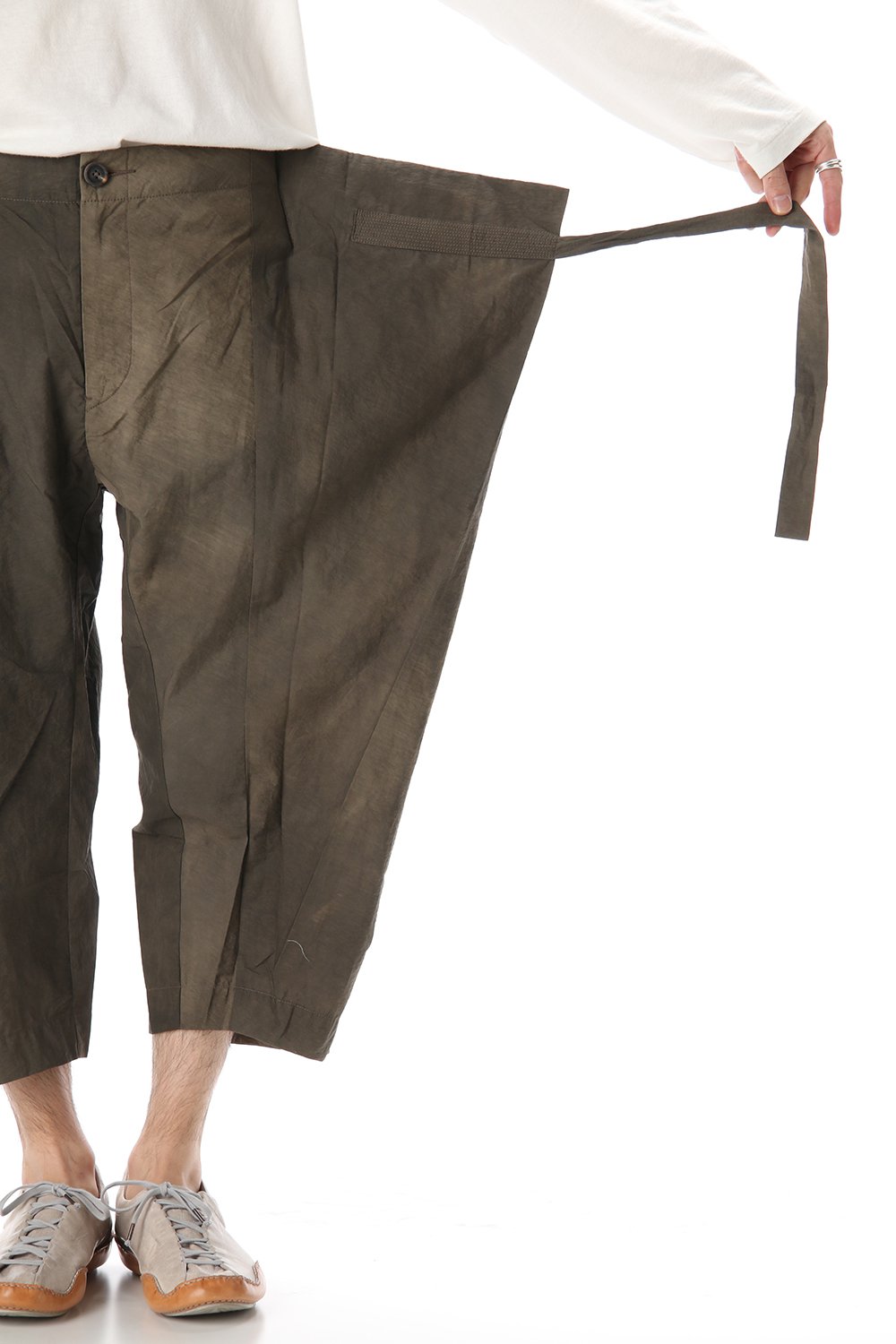 Asymmetry Cropped Thai pants