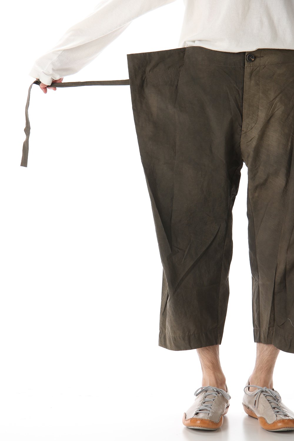 Asymmetry Cropped Thai pants