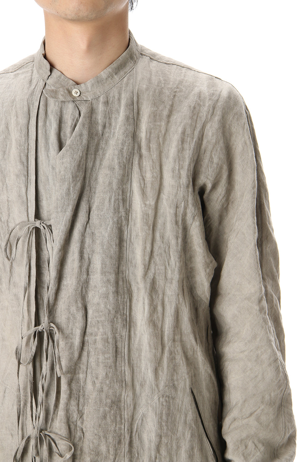 Cotton Metal Asymmetry China Shirt