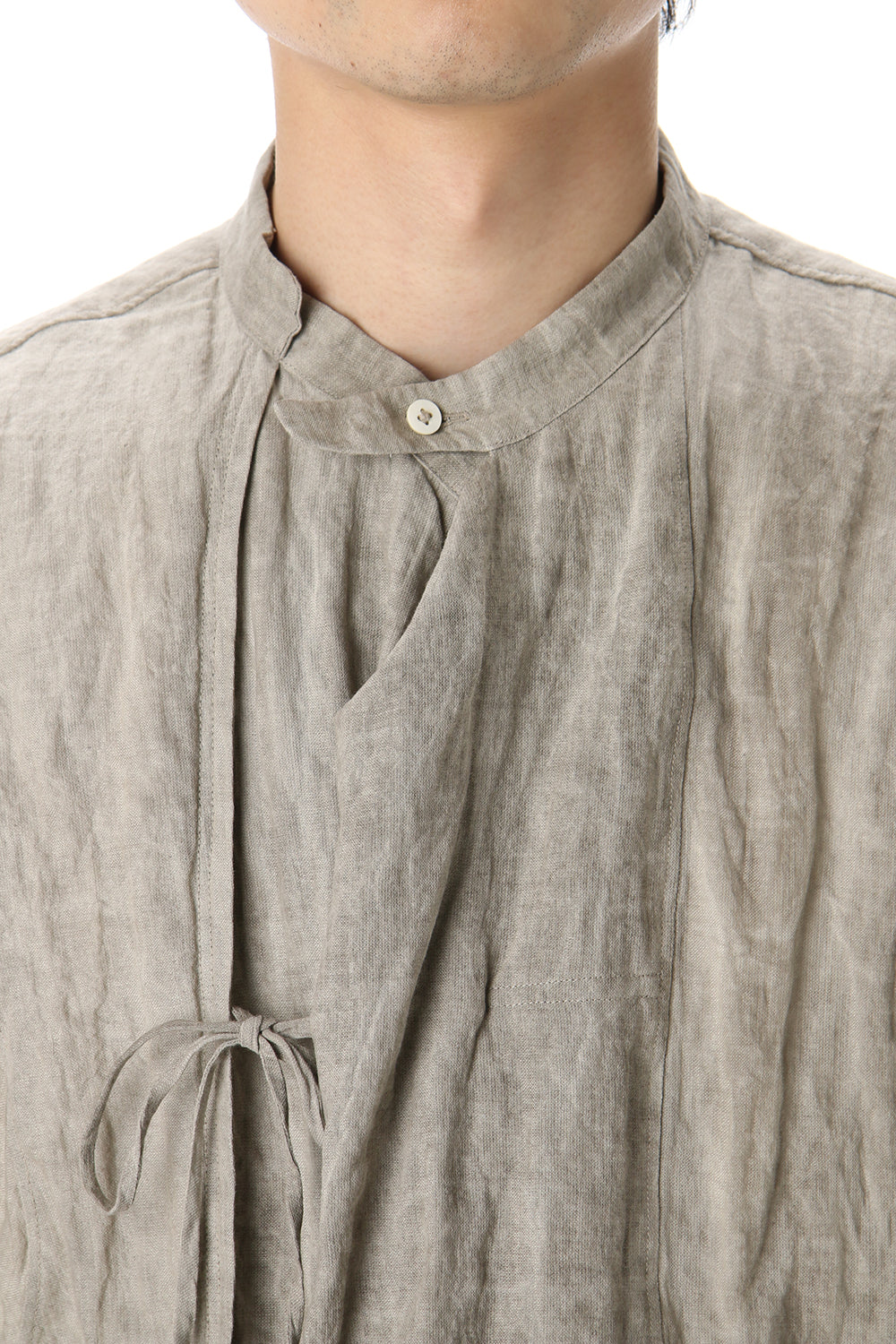 Cotton Metal Asymmetry China Shirt