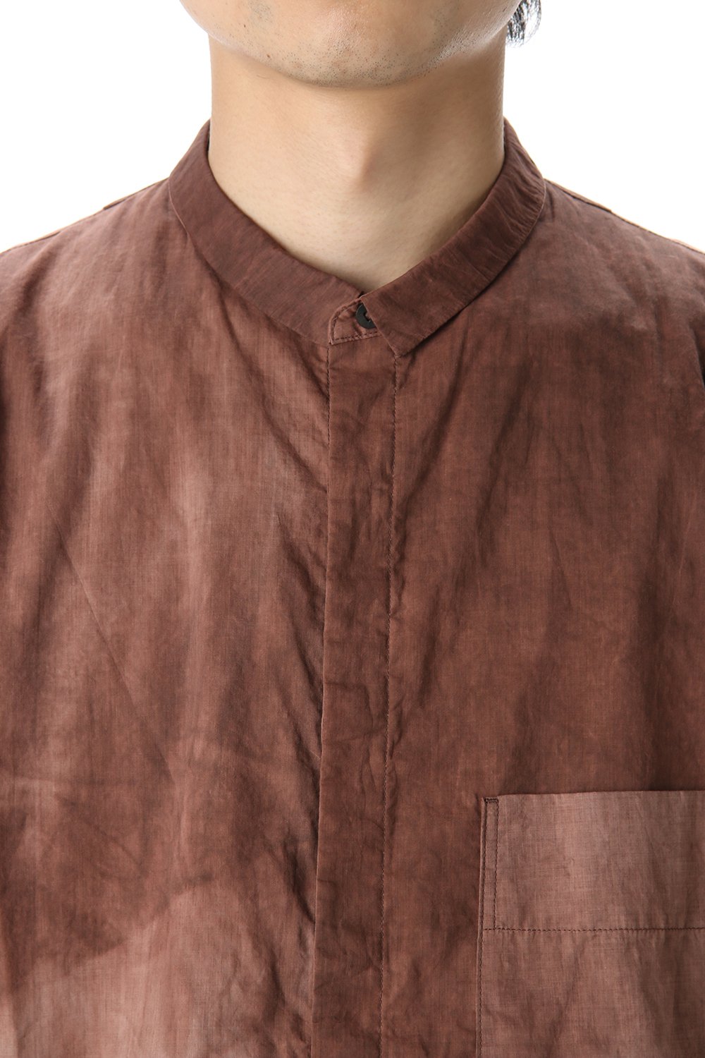 Uneven dyeing Mini Collar Shirt 