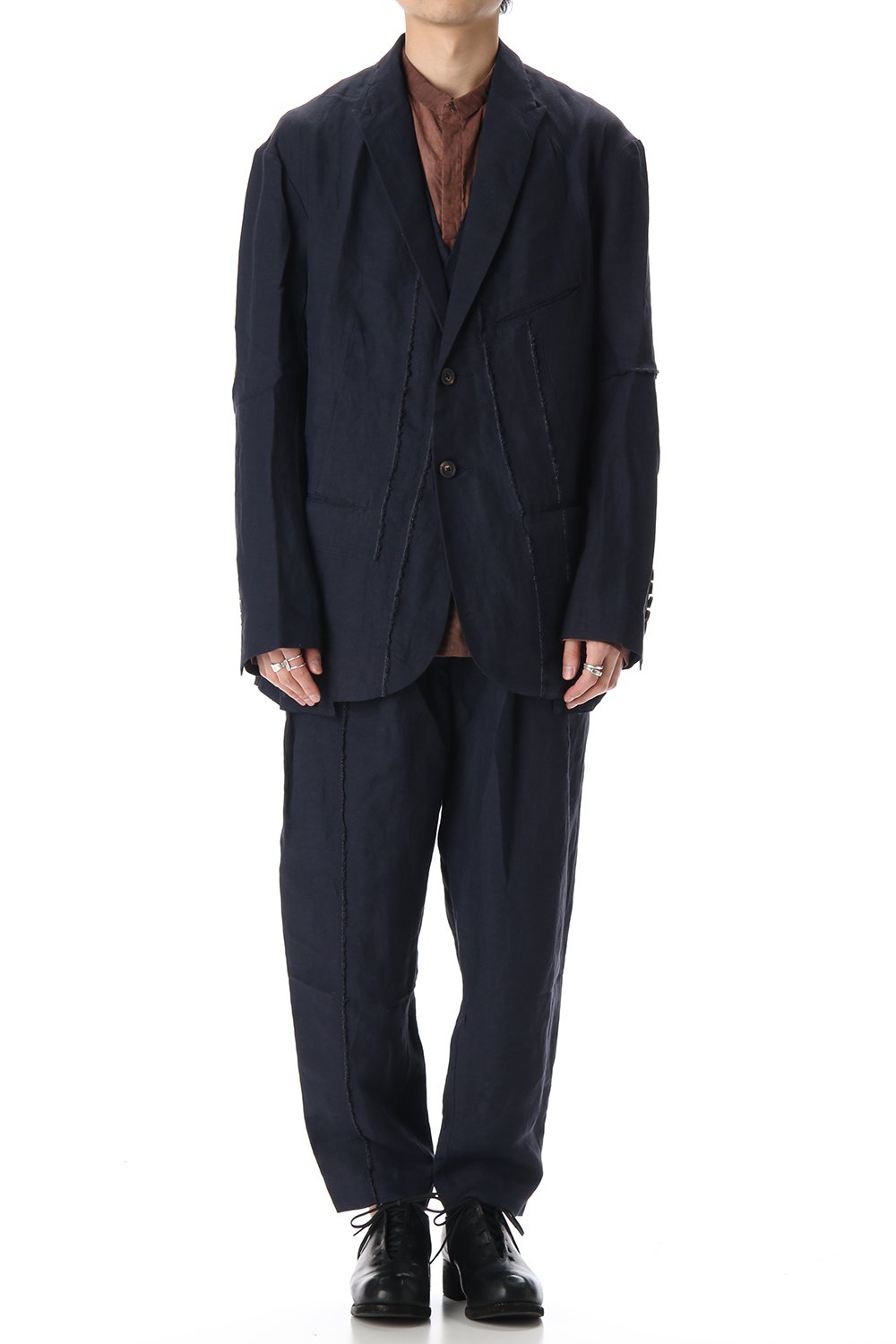 Linen Viscose Cropped Pants