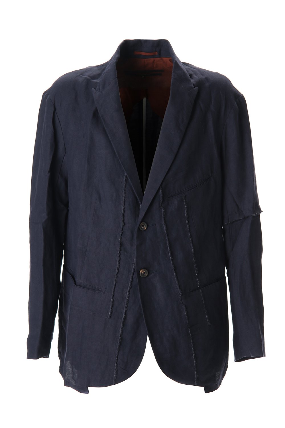 Linen Viscose Peaked Lapel Jacket