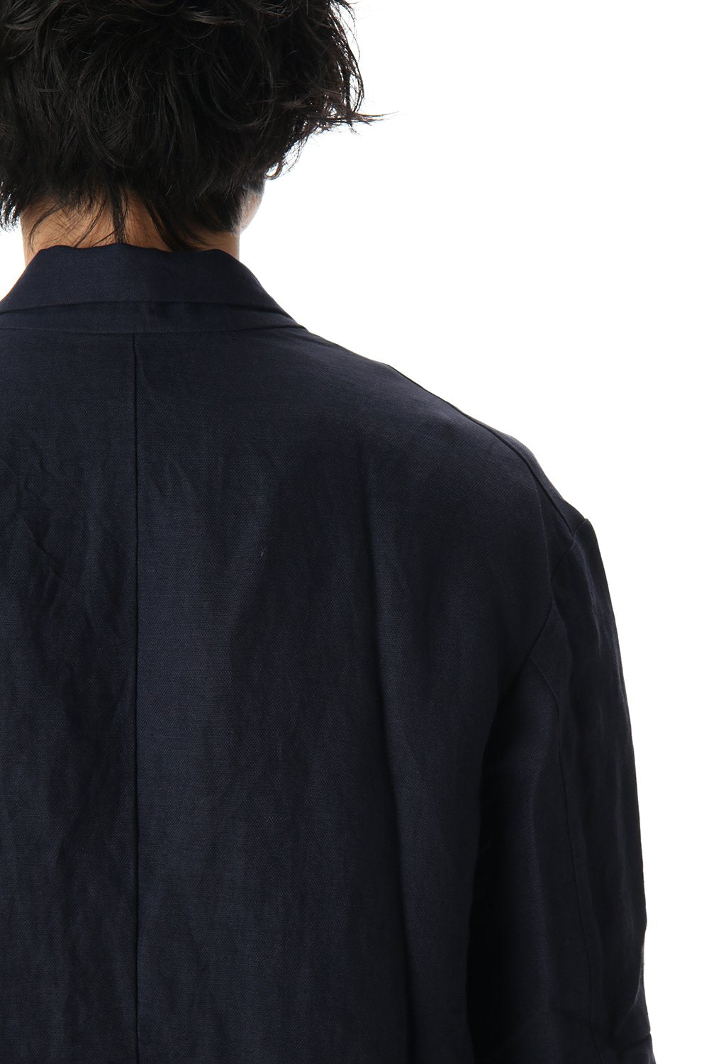 Linen Viscose Peaked Lapel Jacket