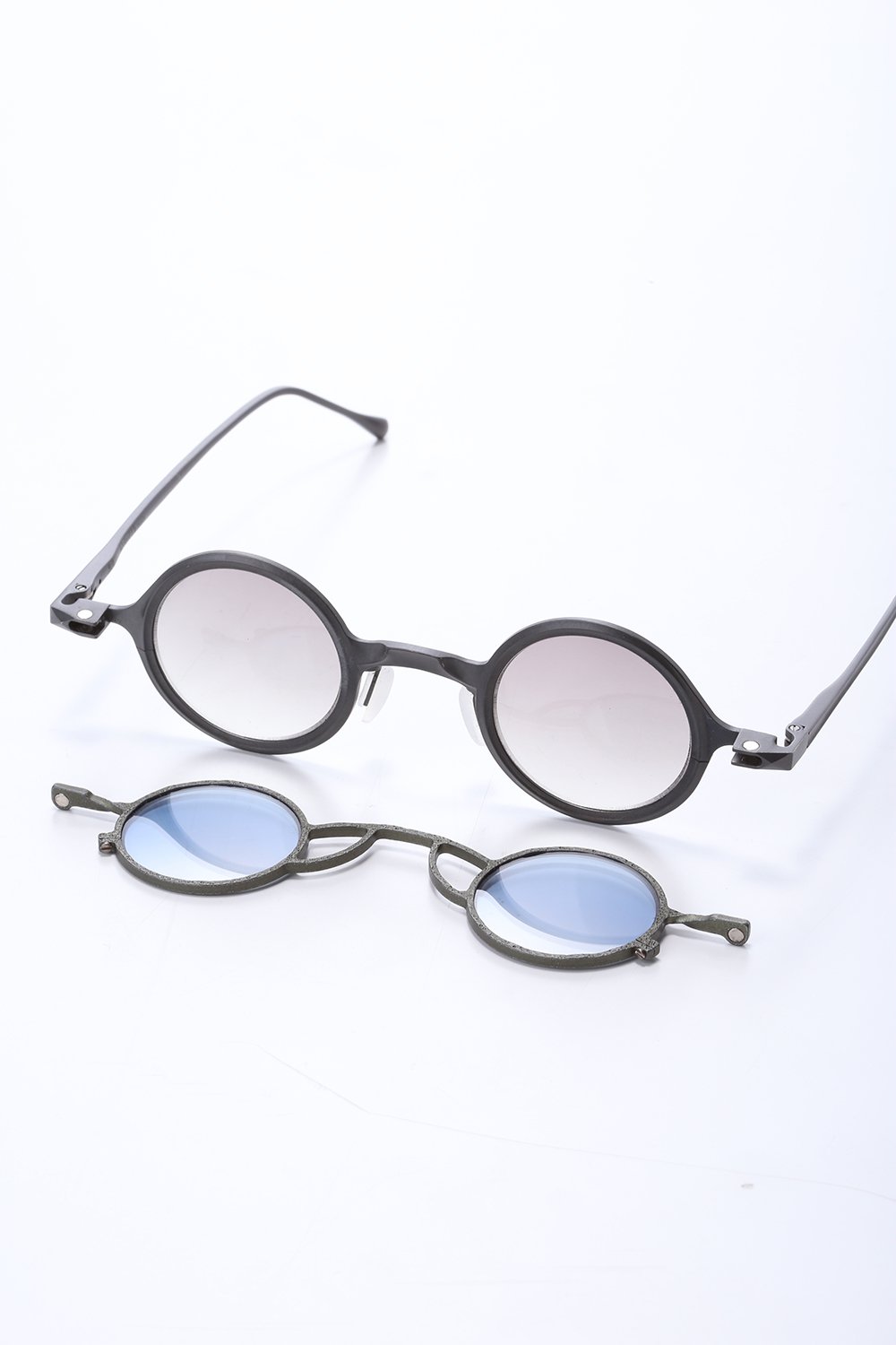 ZIGGY CHEN x RIGARDS Sterling Silver Frame Round sunglasses