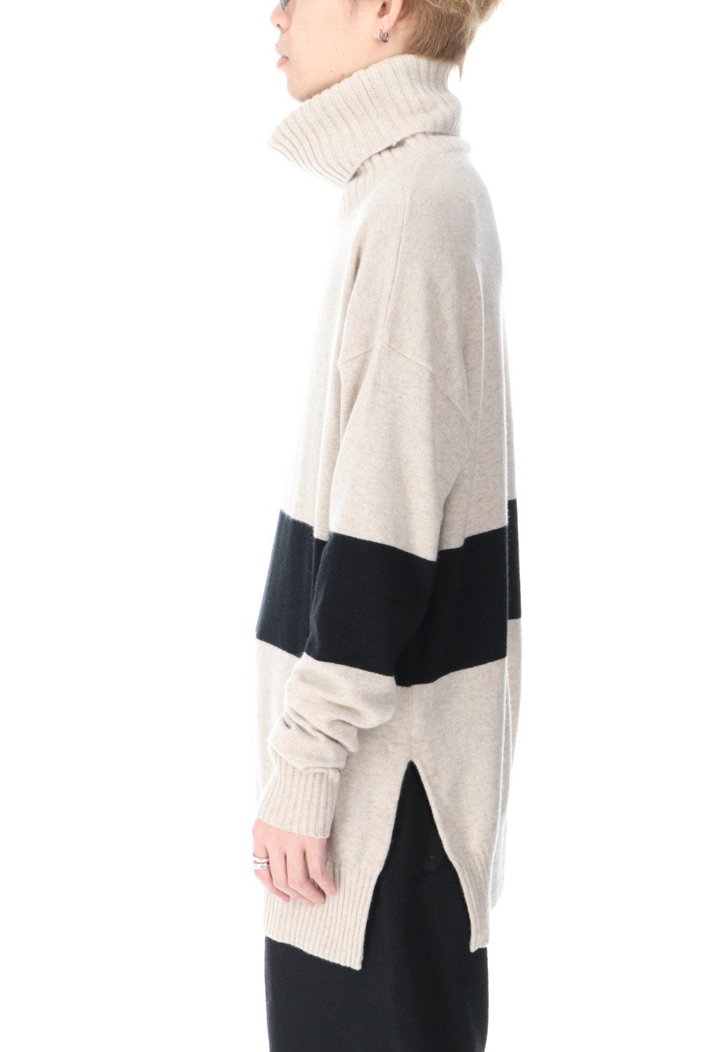 Baby Cashmere Bicolor KNIT Off White × Black